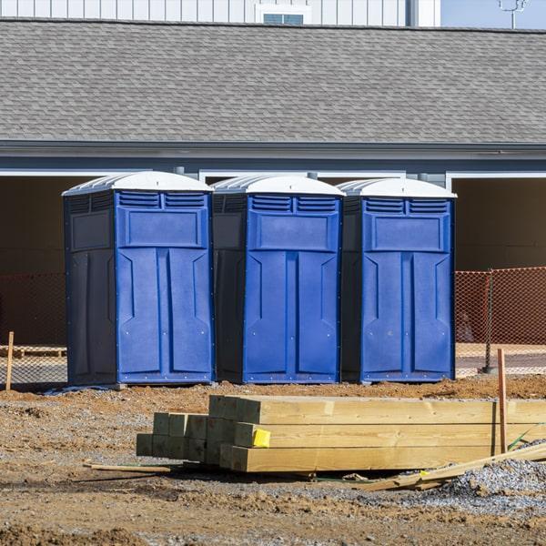 Heavy-duty construction site porta potty in Lathrop, California