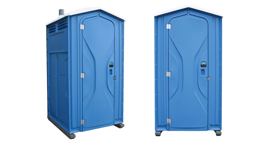 Long-term porta potty units on site in Lathrop, California